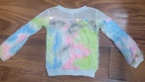 Tie-Dye Fuzzy Girls' Top