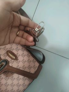 Deris Bell Pink Monogram Clutch