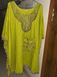Set Embroidered Lime Green Kurta pant