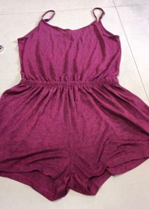Maroon Romper excellent condition  Fit For S/M