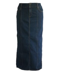 Y2k Denim Maxi Skirt