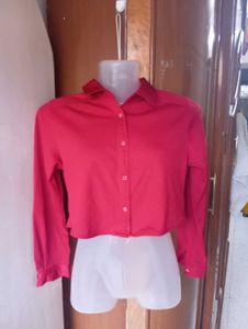 Red Crop Top Shirt