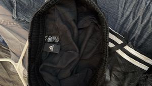 M size Adidas Black lower with White Stripes
