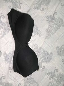 Black Padded Bra with Transparent Straps