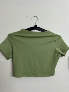 Green Cropped T-Shirt