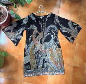 Boho Paisley Print Mini Dress