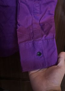 Elegant Purple Button-Up Shirt