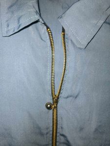 Zip-Up Collared Shirt