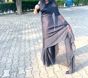 Black Georgette Saree
