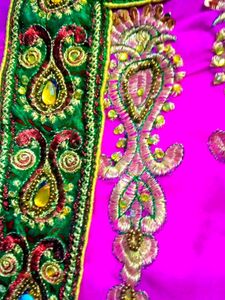 Beautiful Partywear Magenta Colour Saree