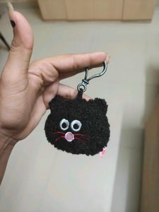 Cute Black Cat Keychain Charm
