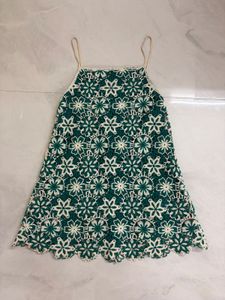 Zara Crochet Floral Mini Dress