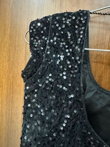 Sequined Black Blouse