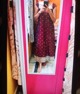 Maroon Polka Dot 3pcs set