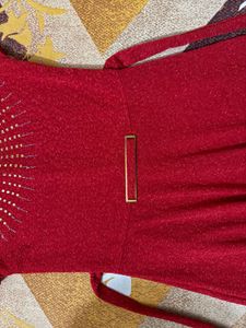 red elegant dress