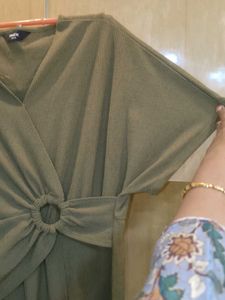 Olive Green Casual Dress