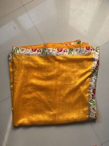 Green Striped Saree with Blouse