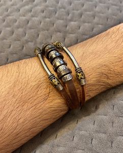 Vulcan Strip Leather Bracelet