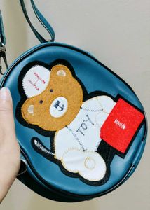 Cute Teddy Bear Round Crossbody Bag