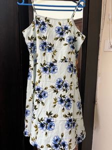 Cute Floral Print Mini Dress