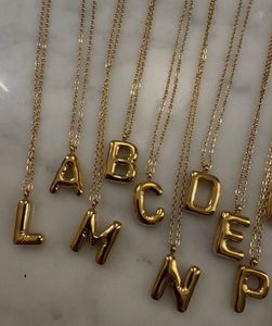 Anti-tarnish Gold Tone Alphabet Necklaces