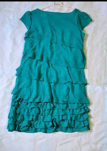 Elegant Green Tiered Dress