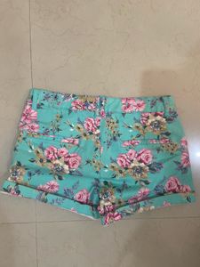 Floral High-Waisted Shorts