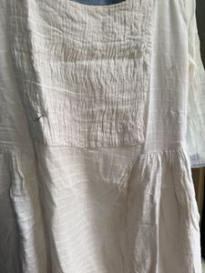 Bohemian White Cotton summer Kurta