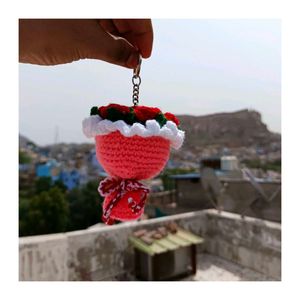 Crochet Mini Rose Flowers Bouquet Keychain 💐💝