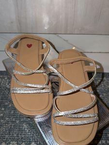 BRAND NEW Sparkly Strappy Flat Sandals