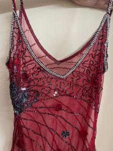 heavy handwork beaded jaipuri yk2 sheer top