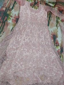 ver beautiful gown with detachable shrug