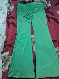 Green Flared Pants