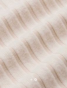 Cream Ribbed Long Sleeve Top