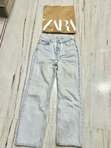 Zara Straight Fit Light Blue Jeans
