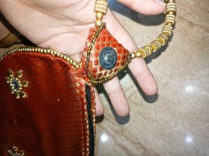 Orange Embellished Pouch