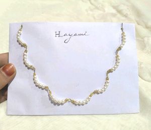 ✨ Handmade Pearl Wave Necklace ✨