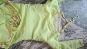 Elegant Lime Green Embroidered Salwar Kameez
