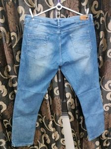 Light Blue Distressed Denim Jeans