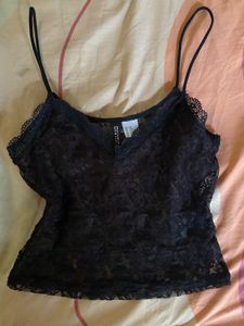 H&M Black Lace Camisole Top