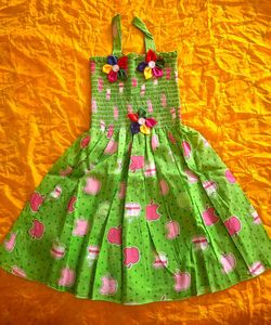 Cute Apple Print Summer Dress