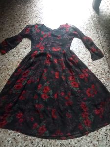 Floral Print Frock Set with plazzo