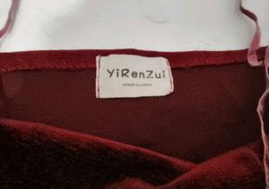 Very Awesome And Fancy Crop Velvet Top