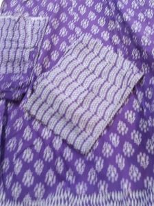 Purple Block Print Kurta Set
