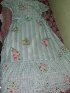 Light Green Floral Ethnic Gown