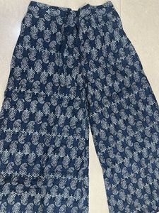 Stylish Blue Printed Palazzo Pants