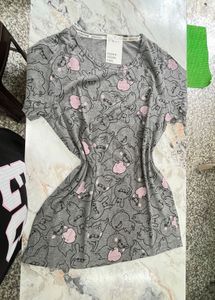 combo of 2 tops Cute Pink Graphic T-Shirt