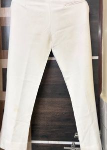 Cream Casual Pants
