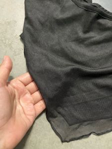 Black Asymmetrical Neck Top