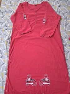 Elegant Red Kurta &amp; Pant  Set